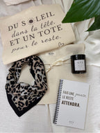 Coffret détente et bien être, cocooning, moment pour soi, Alya Living bougie carnet