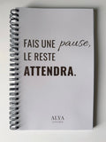 carnet alya living  ligné signature pause