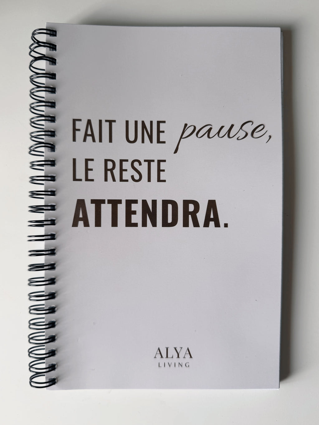 carnet alya living  ligné signature pause
