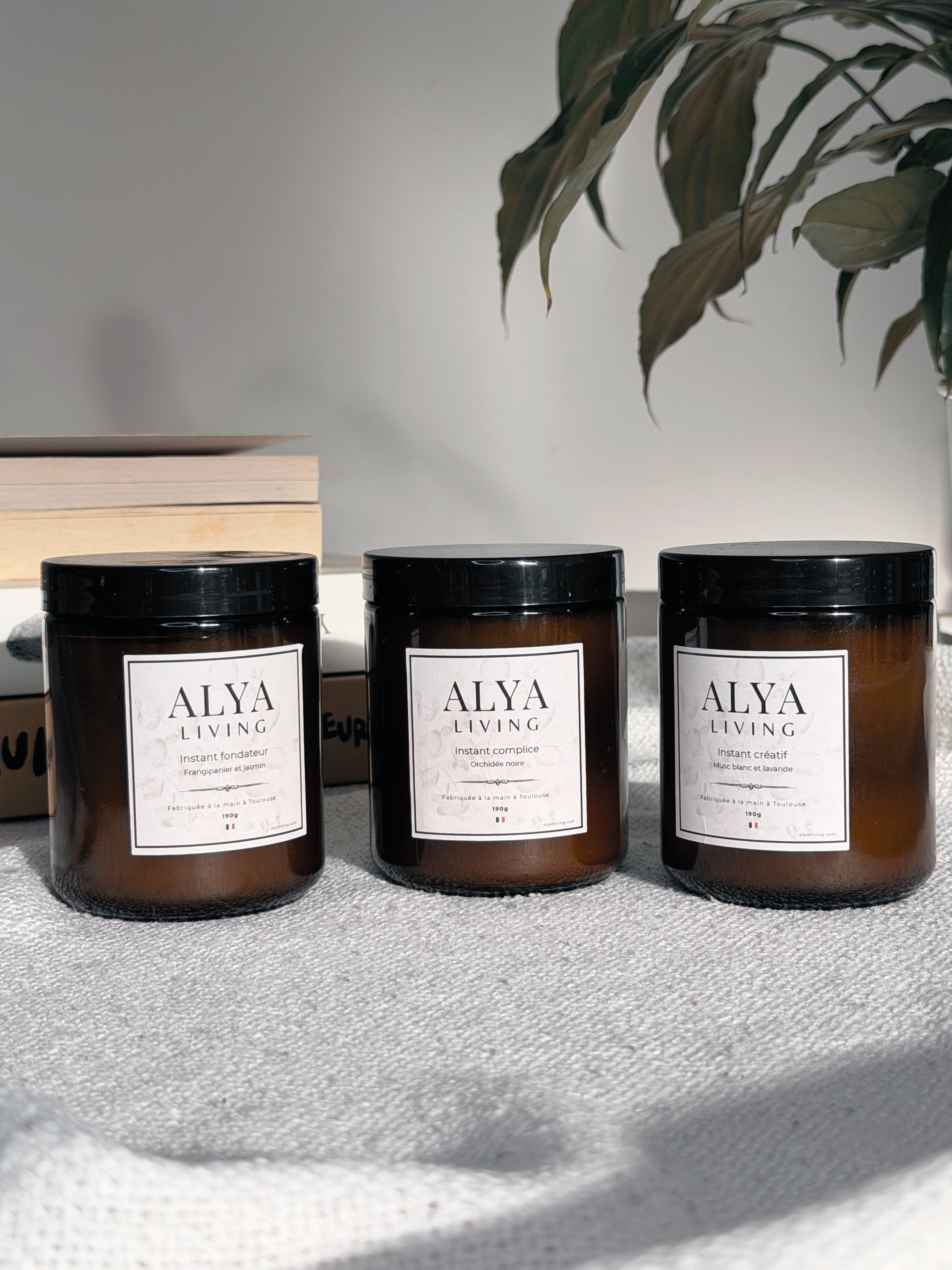 Bougie parfum de grasse faite main made in France alya living coffret
