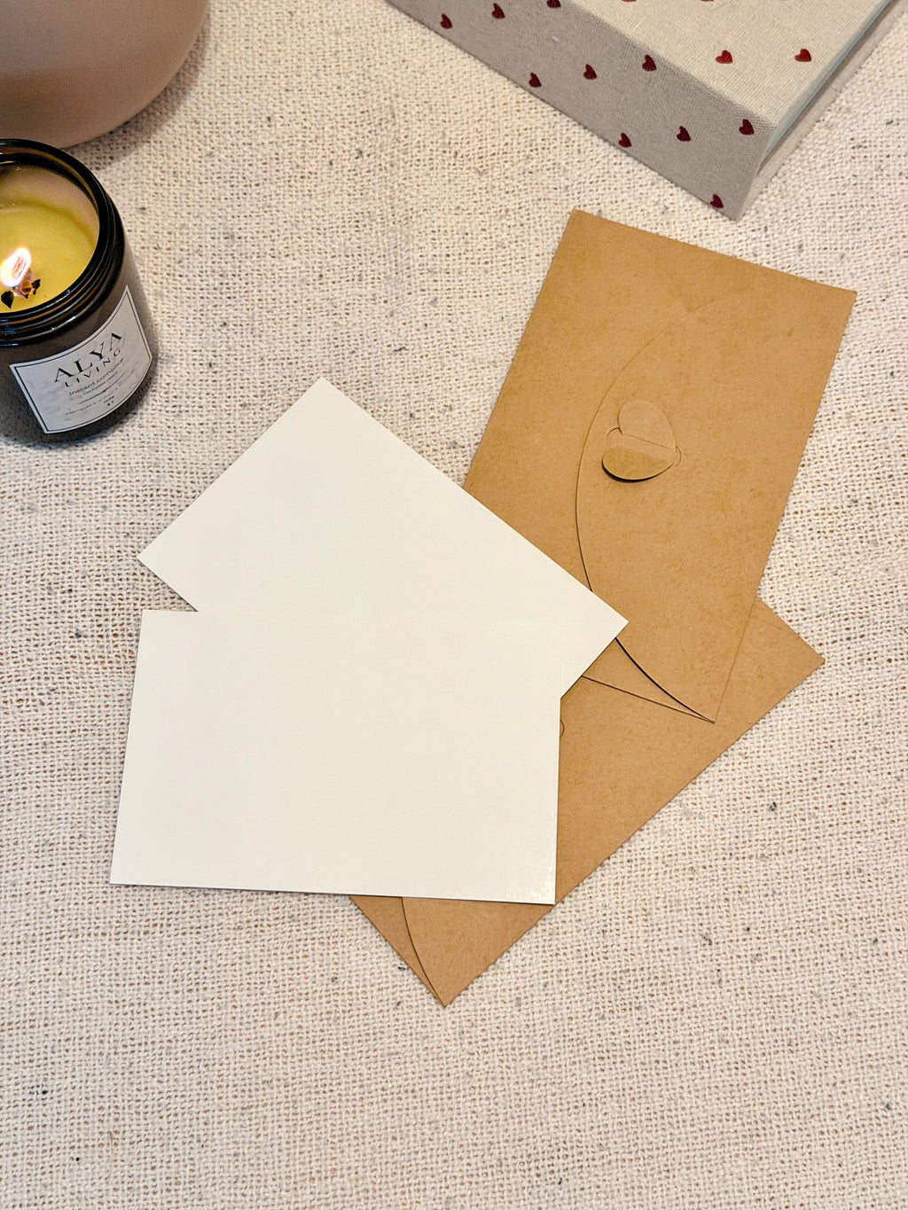 carte mot enveloppe coeur alya living