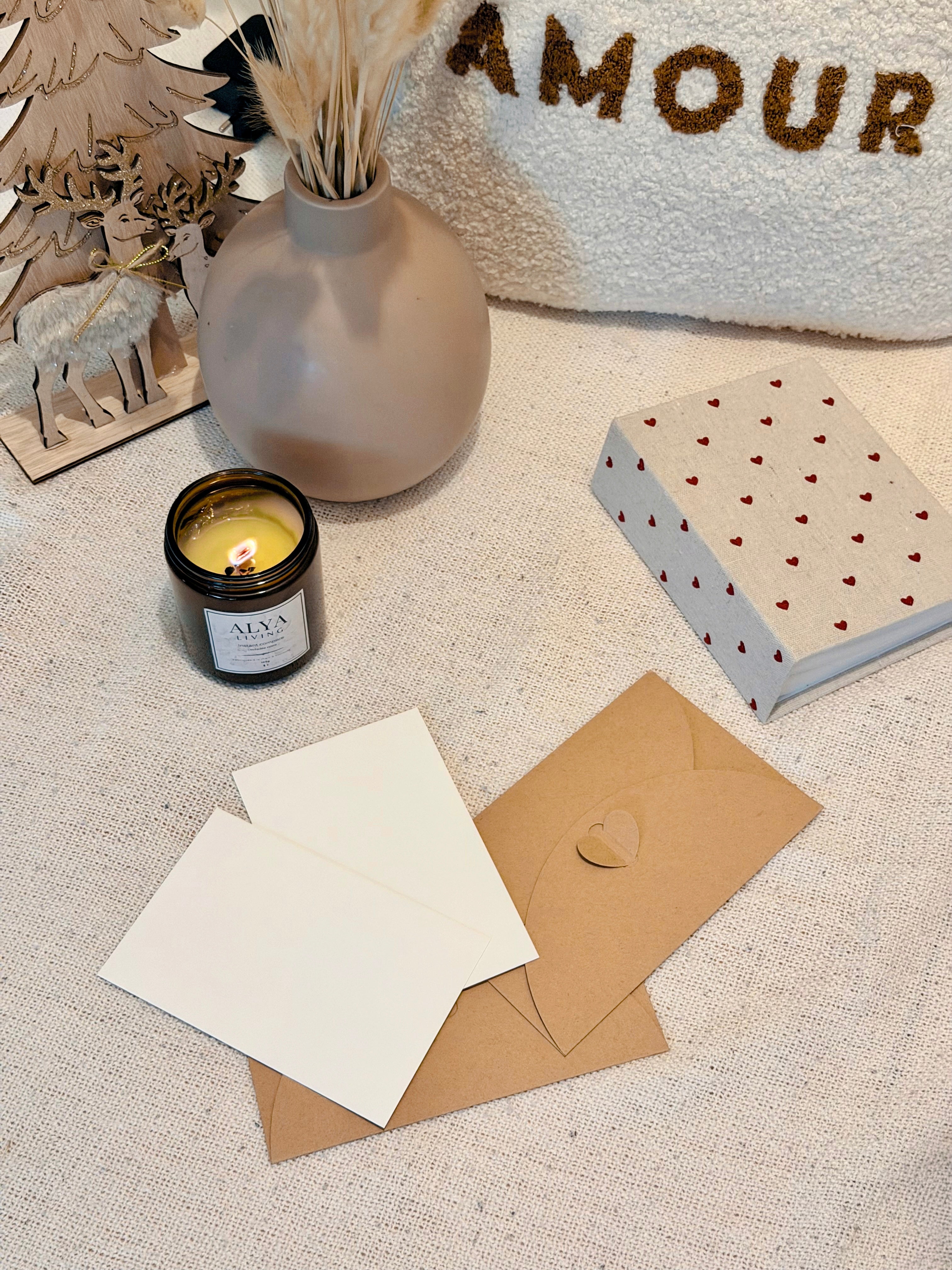 carte mot enveloppe coeur alya living